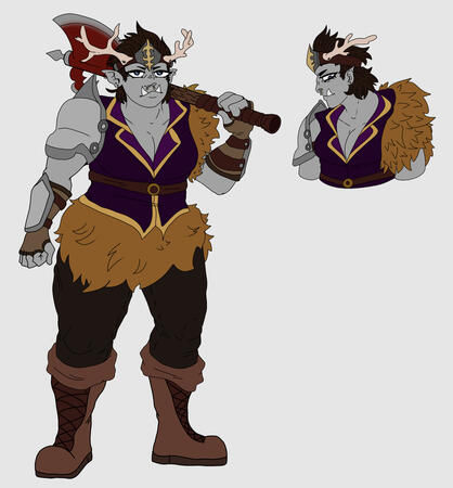Dura: Half Orc Barbarian Design